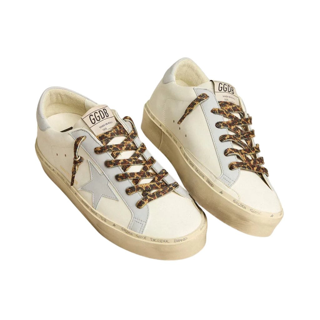 Gg Hi Star Ltd In Leather With Light Blue Leather Star And Heel Tab