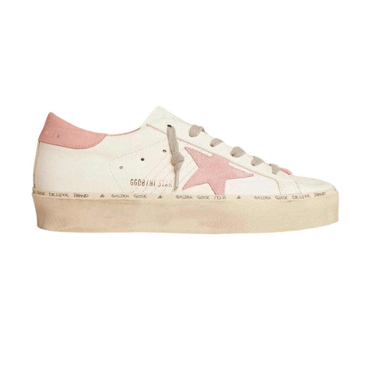 Gg Hi Star With Suede Star And Old Rose Leather Heel Tab