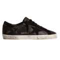 Gg Men’S Super-Star In Black Nappa With Black Suede Star And Heel Tab