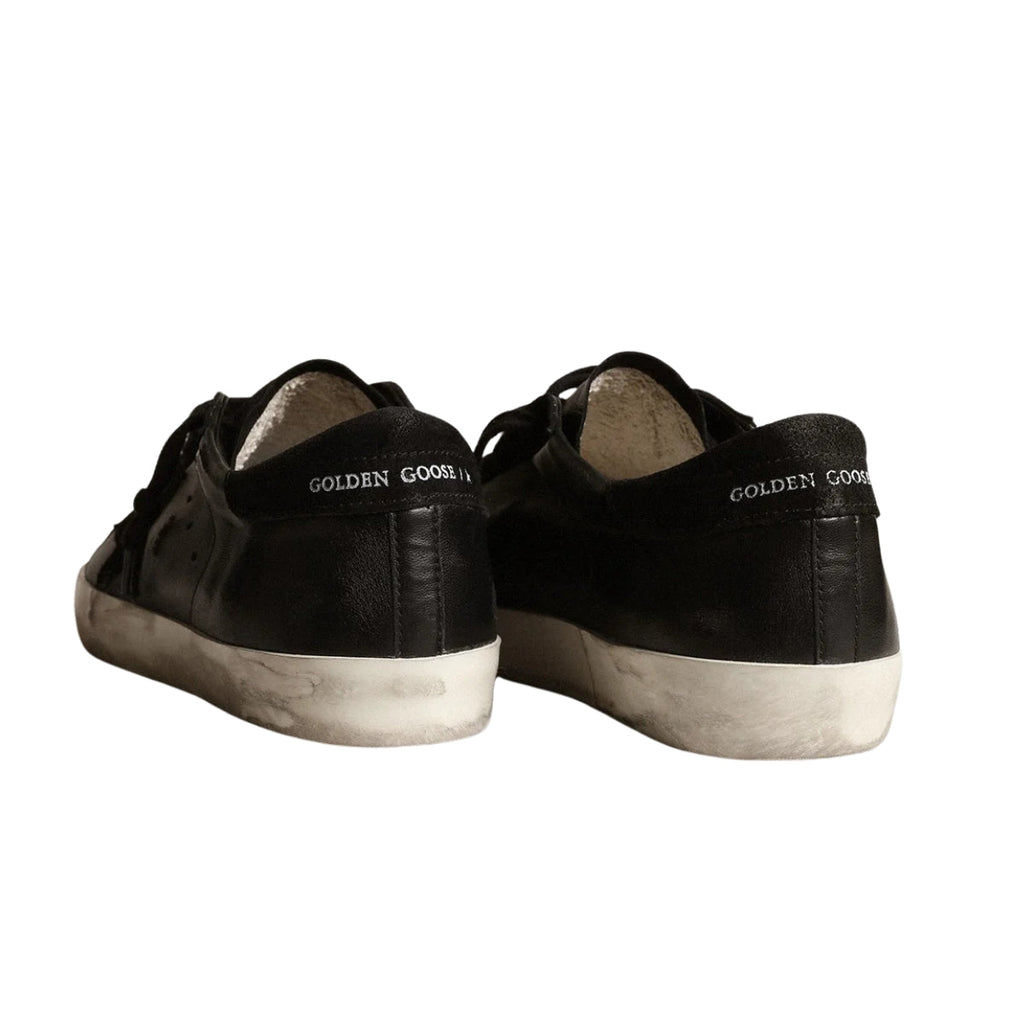 Gg Men’S Super-Star In Black Nappa With Black Suede Star And Heel Tab