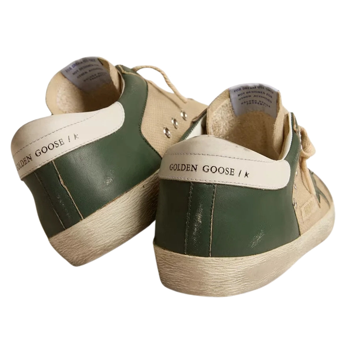 Ggs Cream Mesh And Green Nappa With Nappa Star