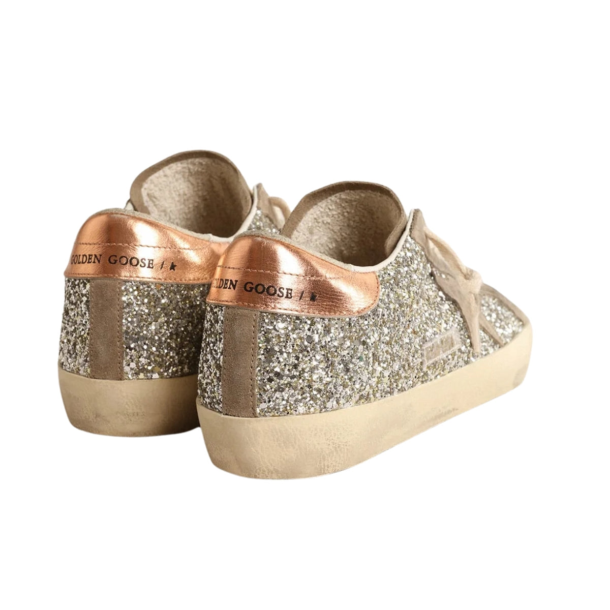 Ggs Platinum Glitter With Dove-Gray Suede Star