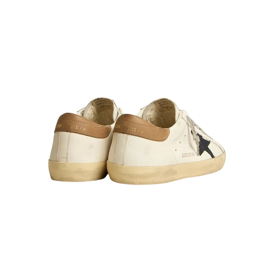 Ggs Blue Canvas Star And Tobacco Leather Heel Tab