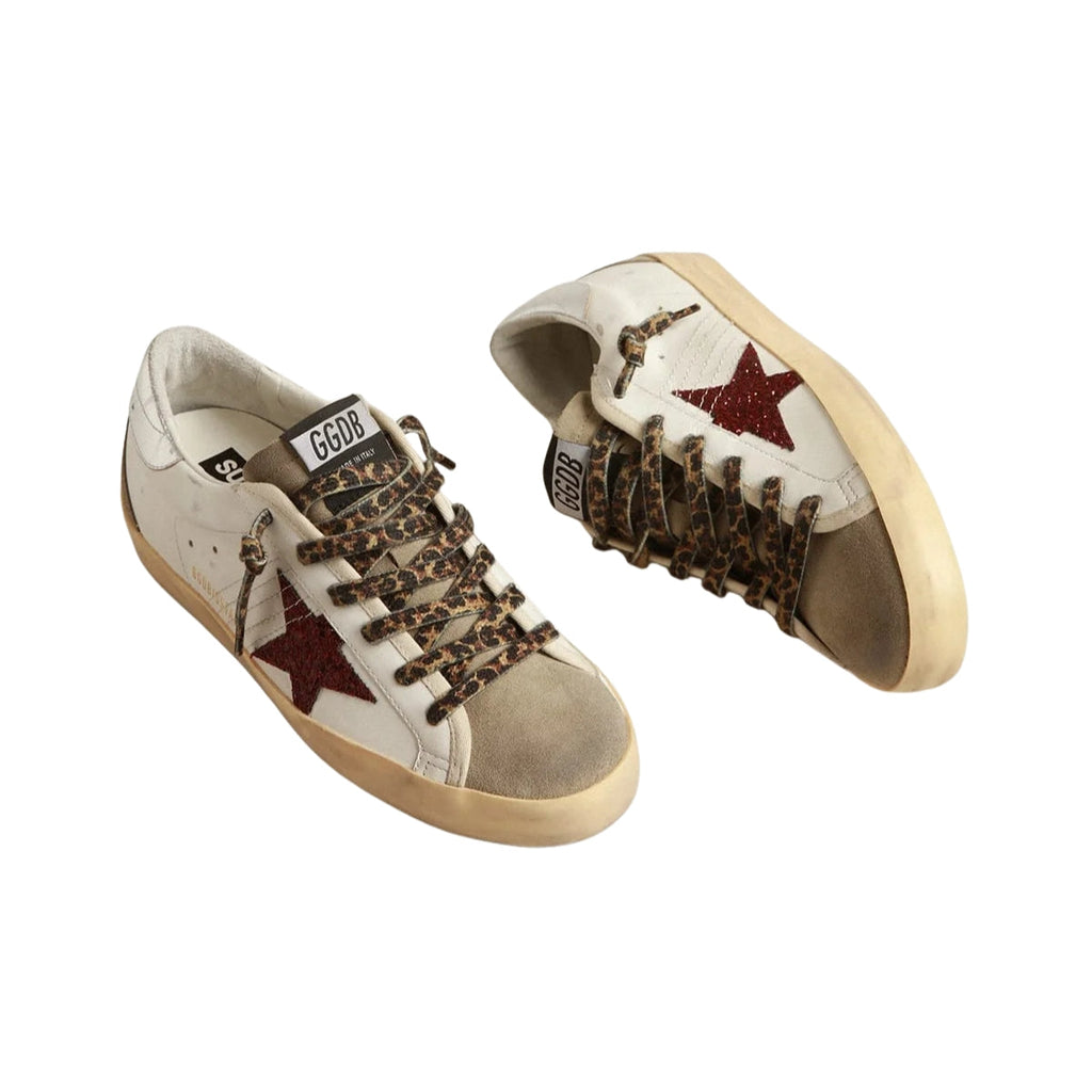 Ggs Burgundy Glitter Star And Silver Heel Tab