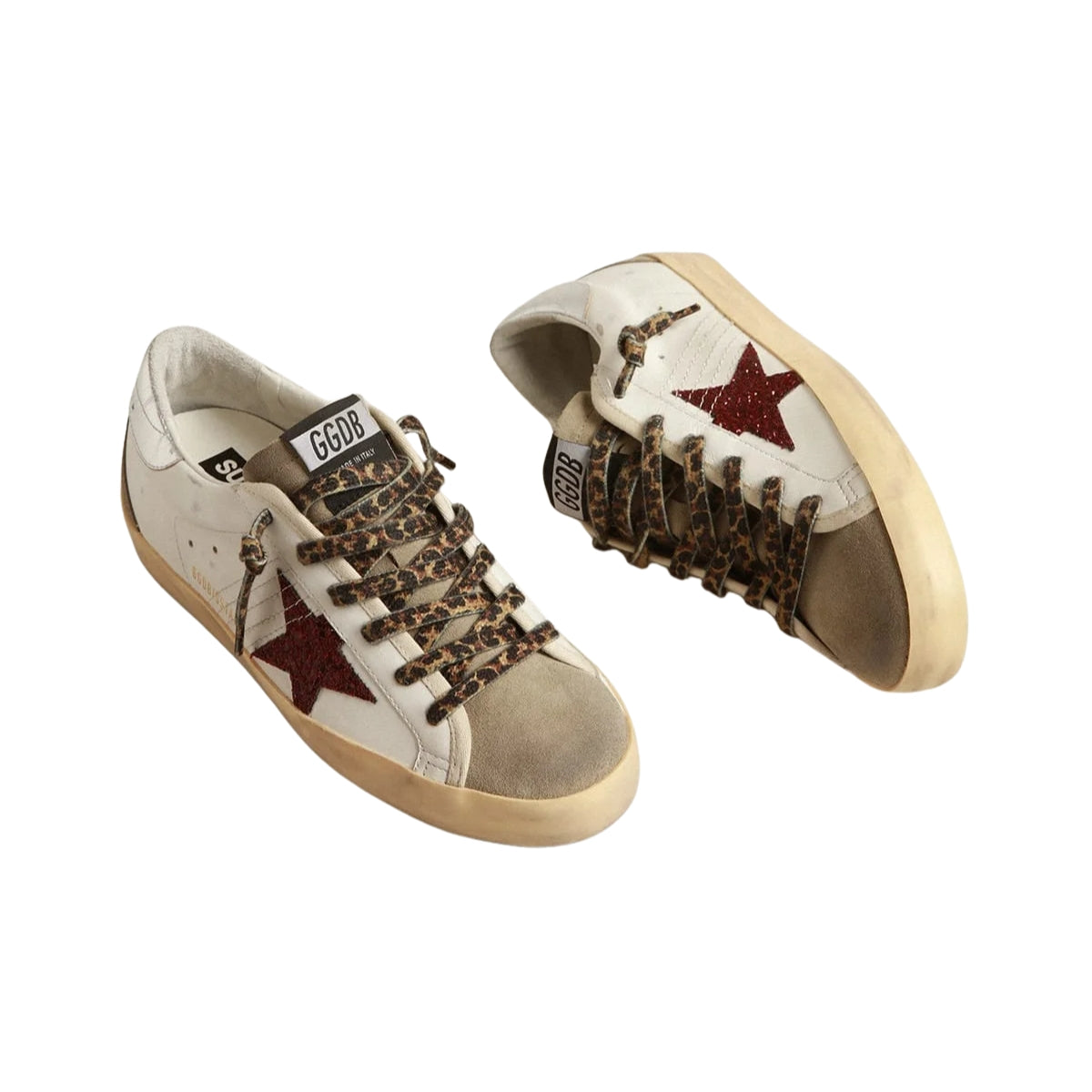 Ggs Burgundy Glitter Star And Silver Heel Tab