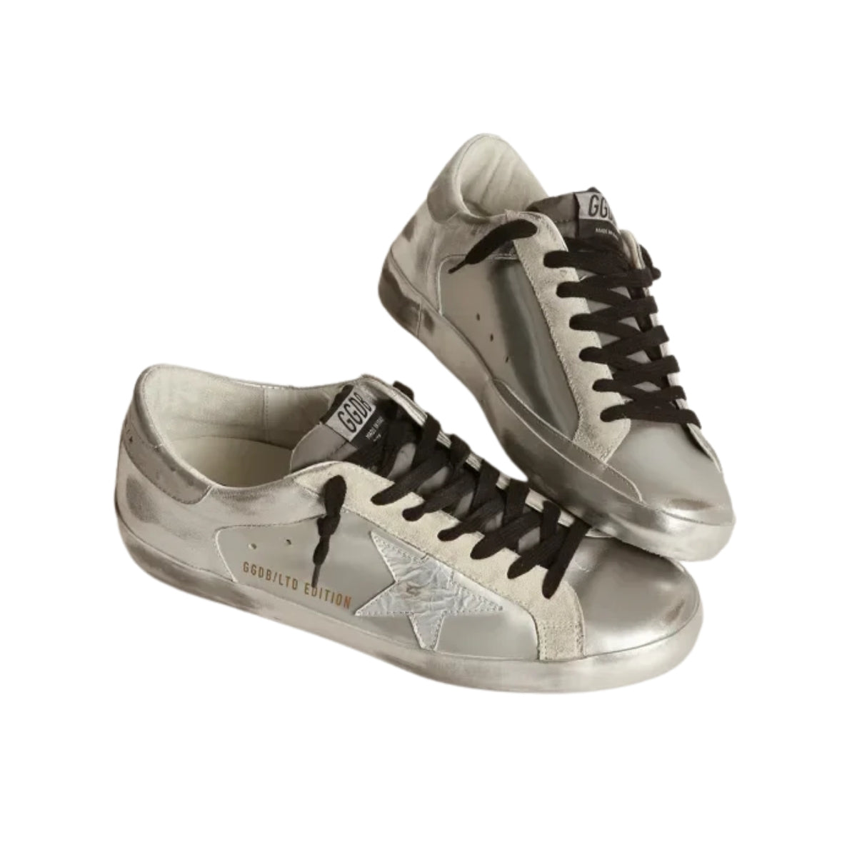 Ggs Neakers With Star And Silver Heel Tab