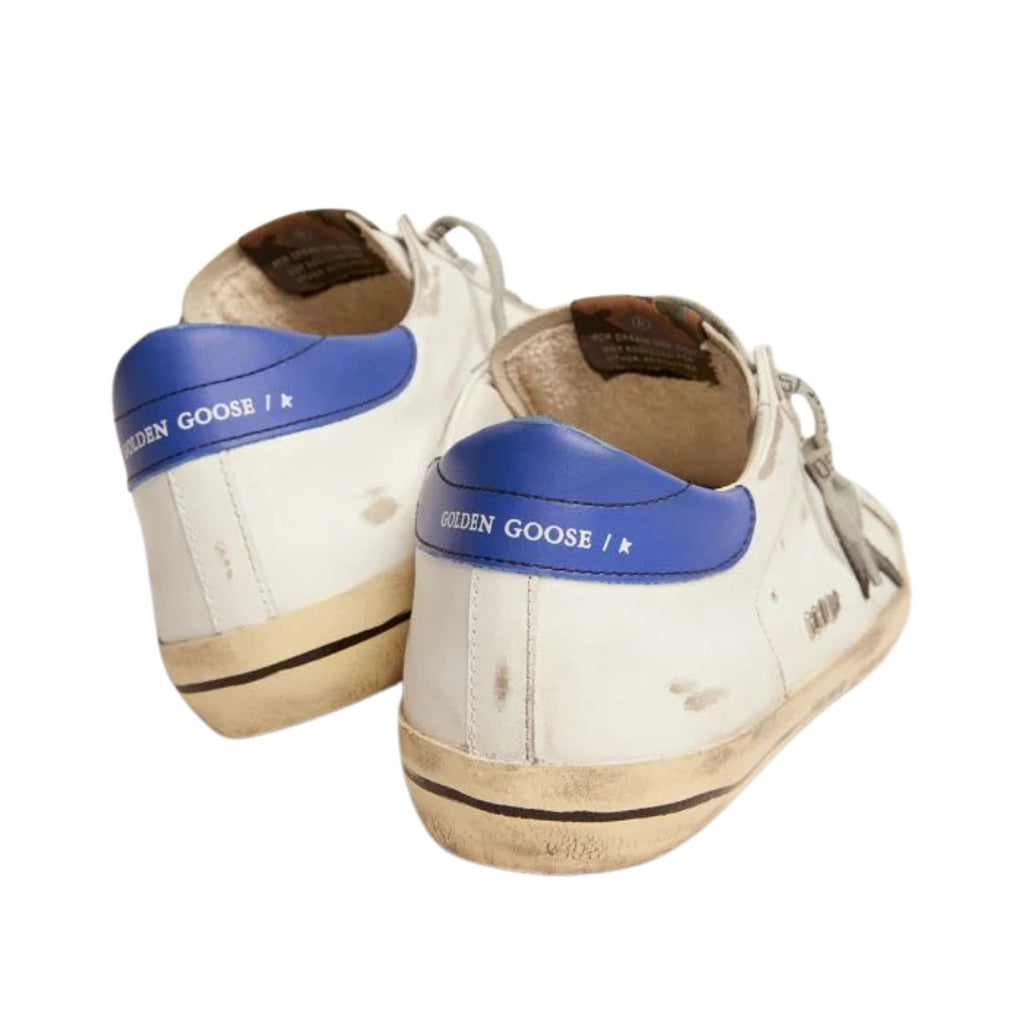 Ggs Sneakers With Black Snake-Print Leather Star And Blue Leather Heel Tab