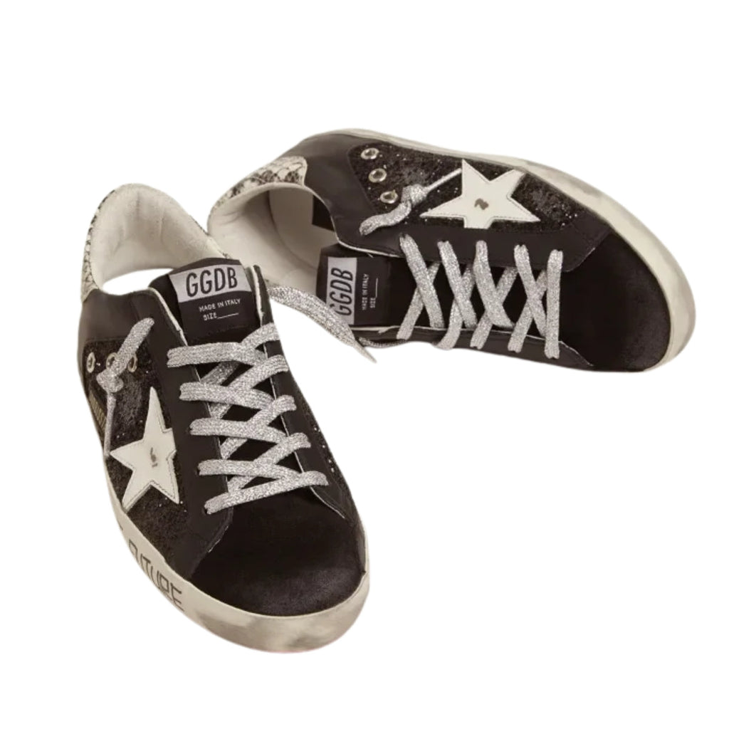 Ggs Sneakers With Glitter And Handwritten Lettering