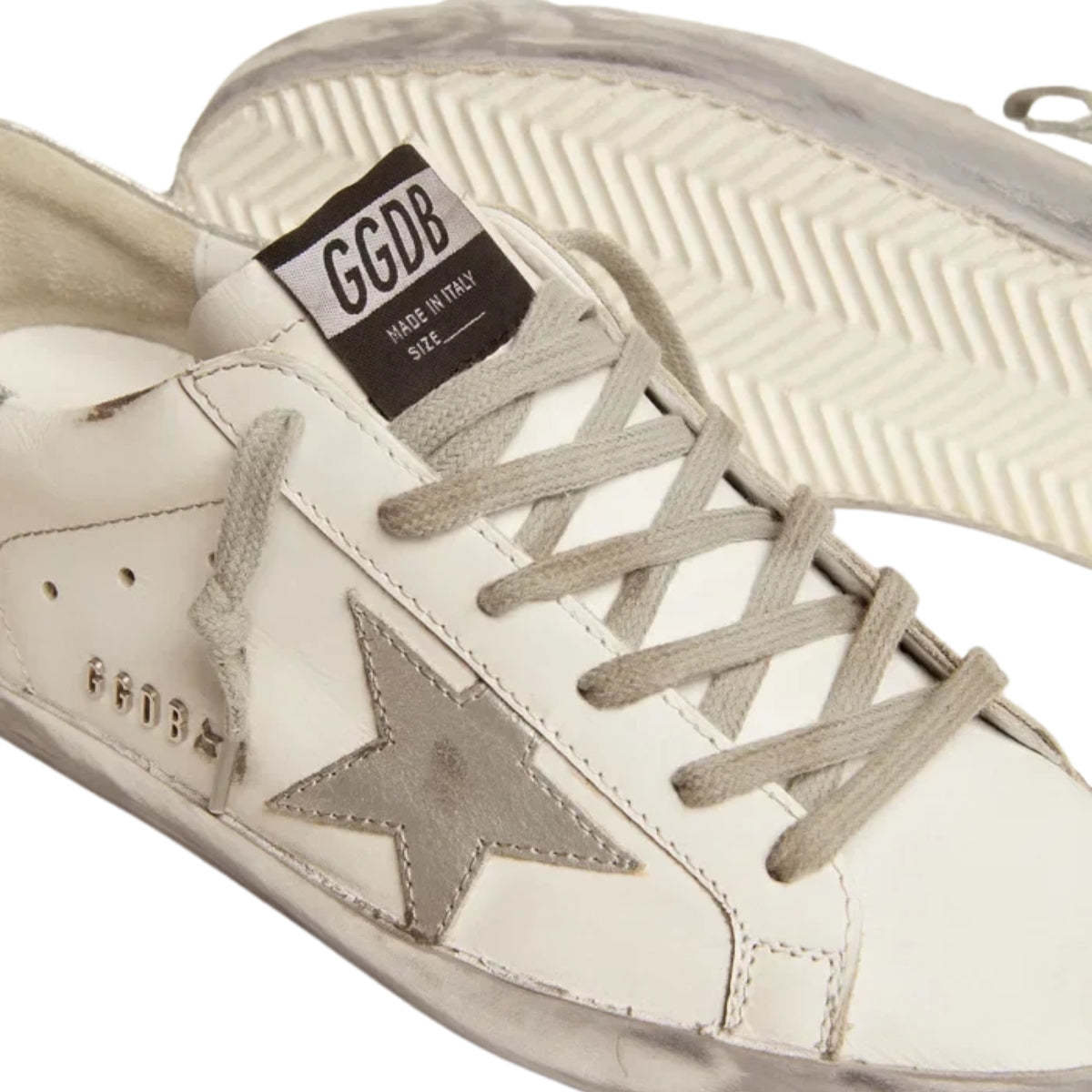 Ggs Sneakers With Silver Sparkle Foxing And Metal Stud Lettering