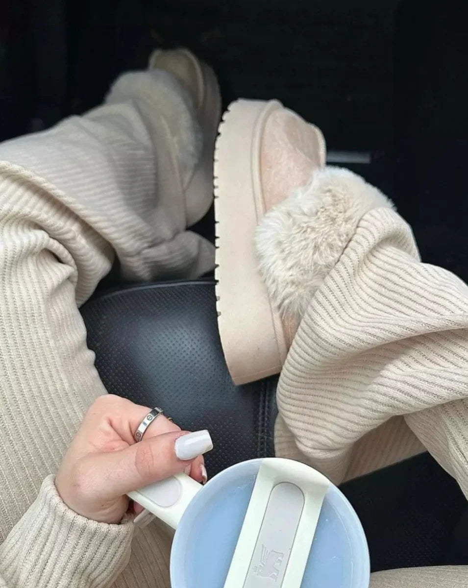 KELLY | Faux-Fur Platform Slippers