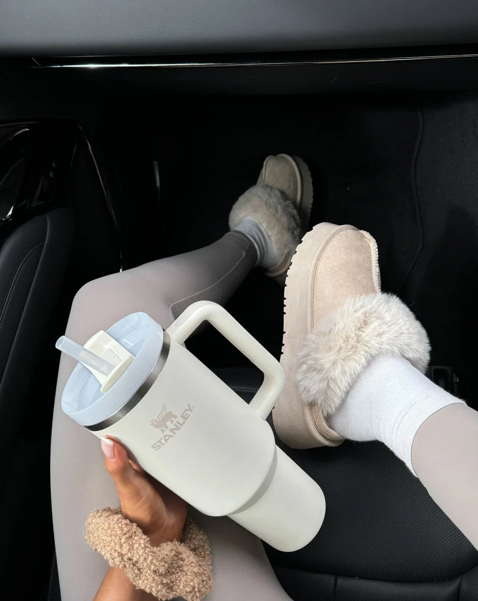 KELLY | Faux-Fur Platform Slippers