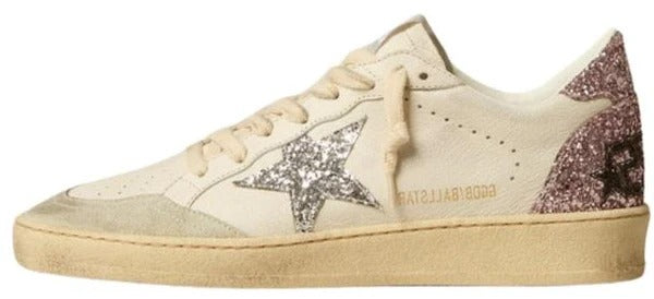 Ball Star With Silver Glitter Star And Pink Glitter Heel Tab